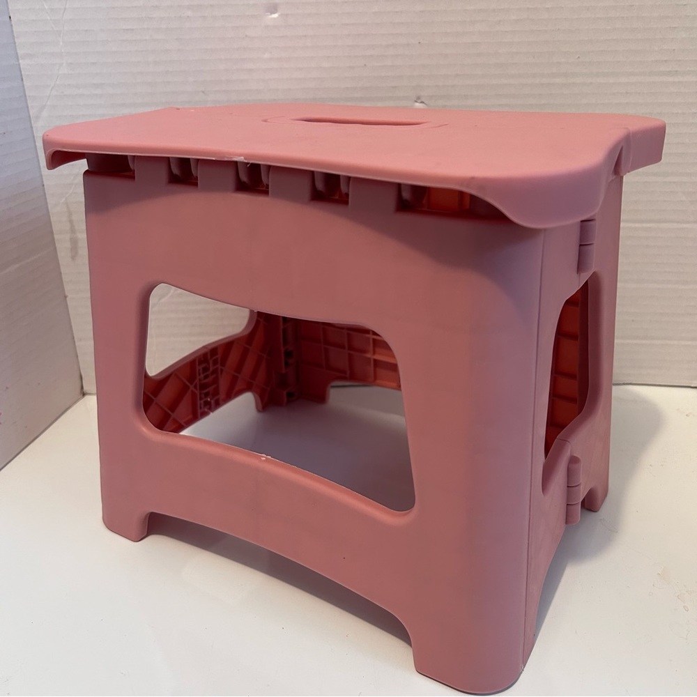 Pack of 2 folding stools - PINK